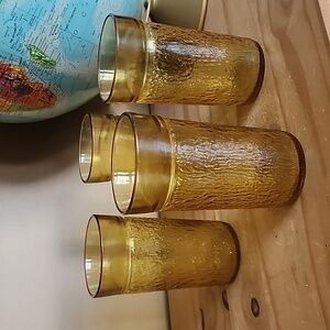 Vintage amber colored glasses